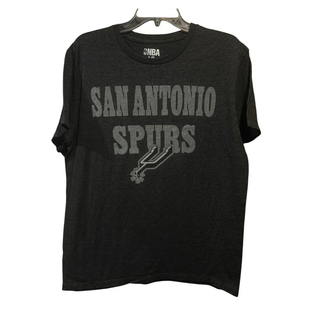 San Antonio Spurs NBA Shirt Gray Charcoal Large